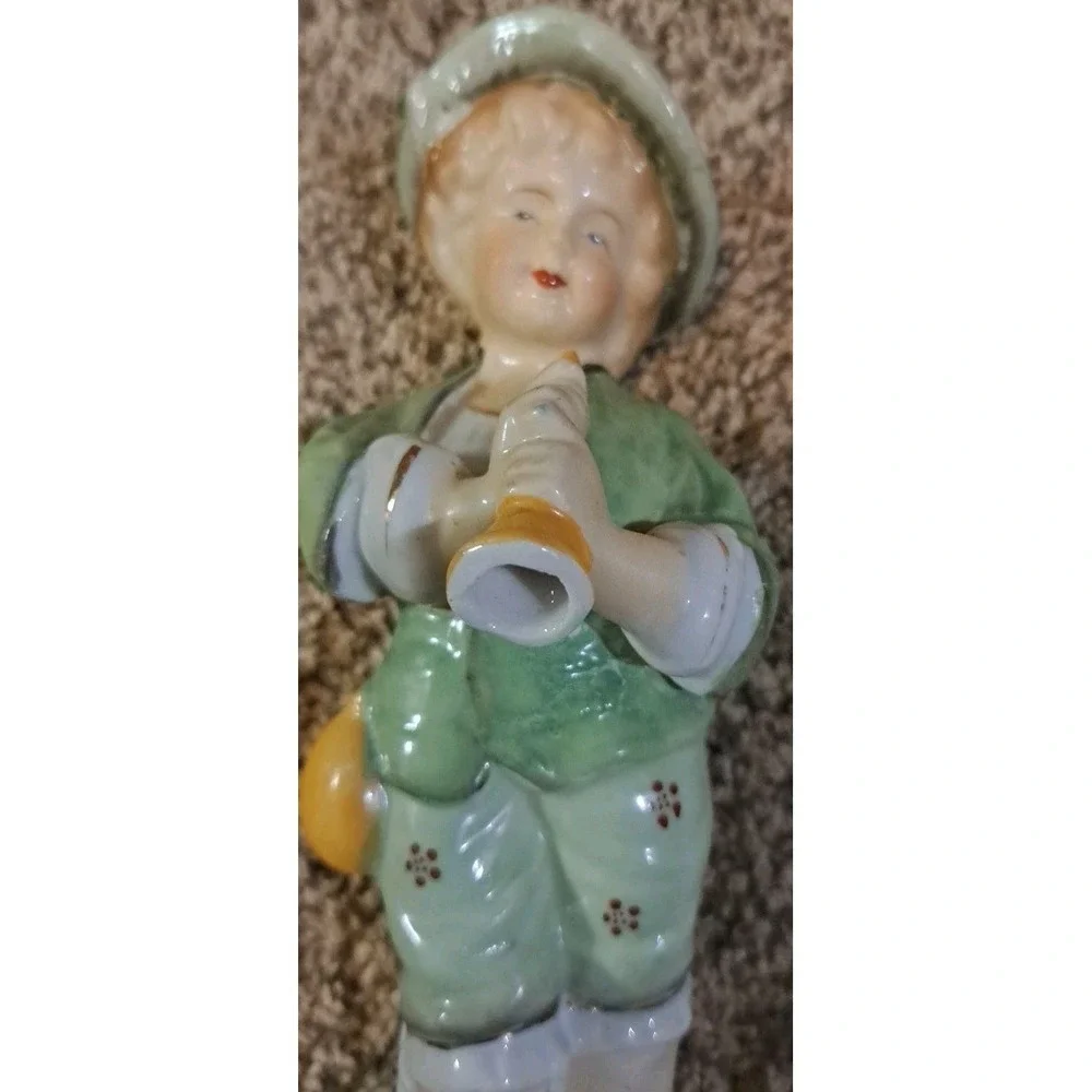Vintage Japanese Porcelain Figurine of Little Boy Blue, Pastel‎ Colors 8.5